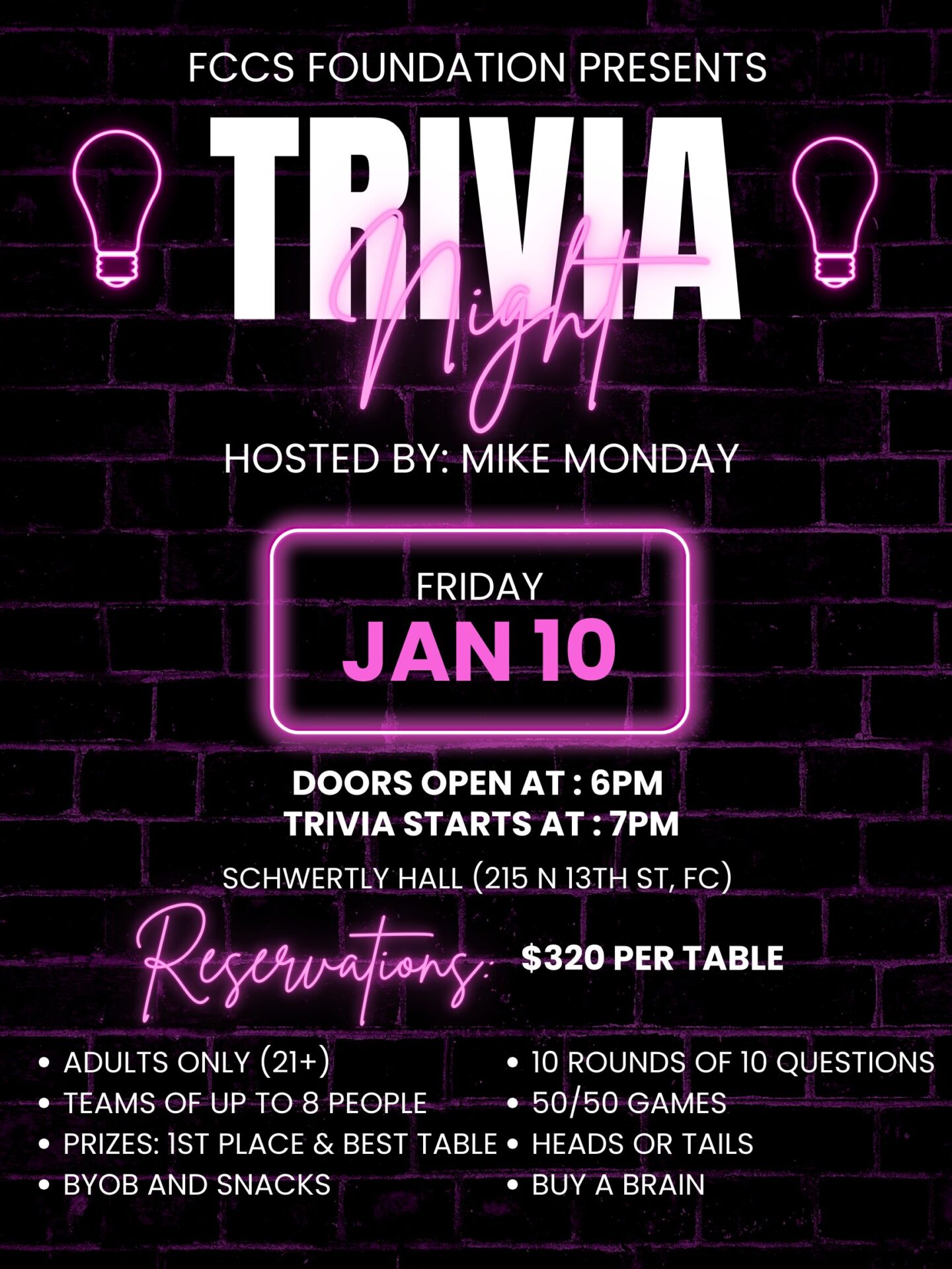 Fort Calhoun, Nebraska Trivia Night